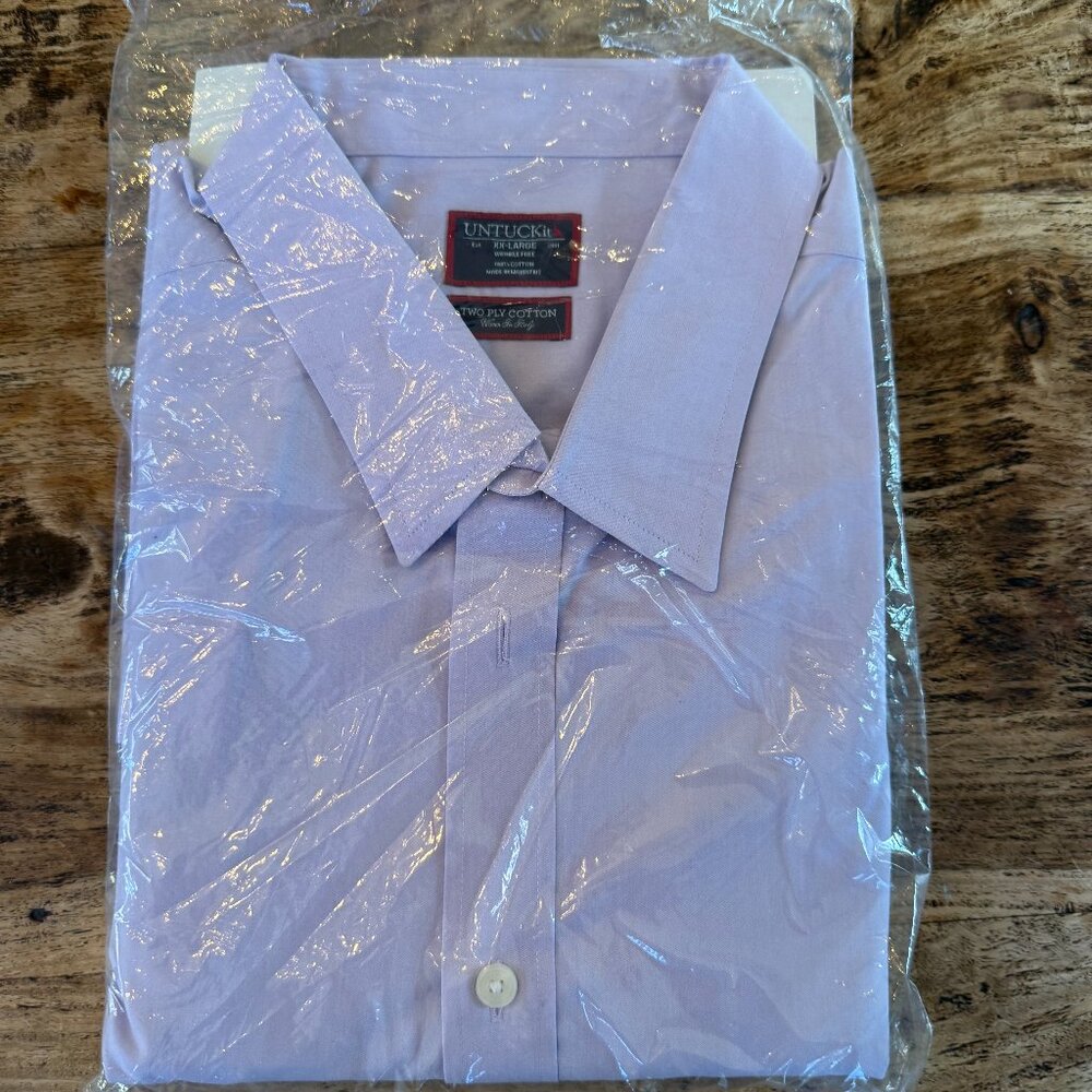 UNTUCKit Button Down Shirt XX-Large Lavender Wrin… - image 1